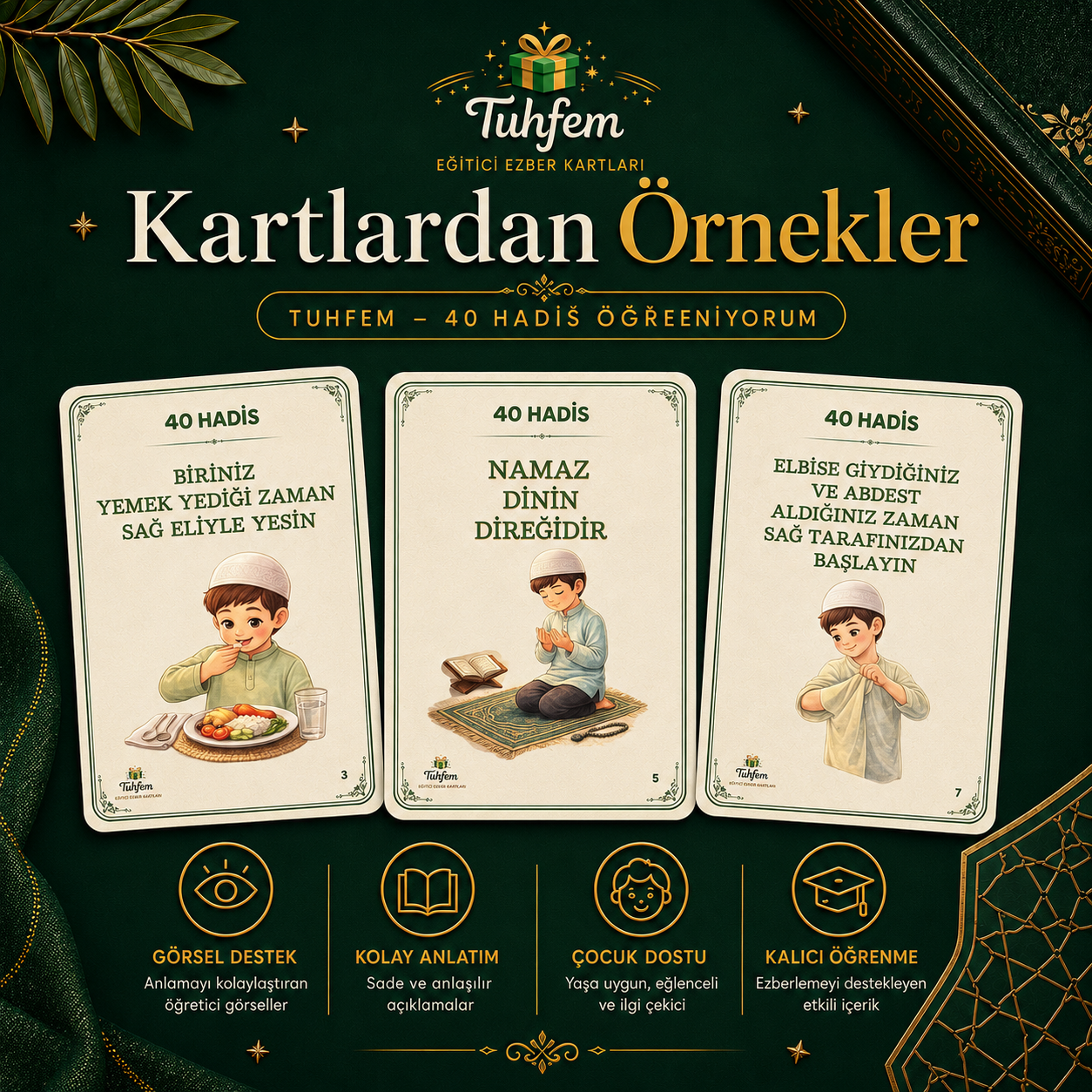 40 Hadis Öğreniyorum Kart Seti