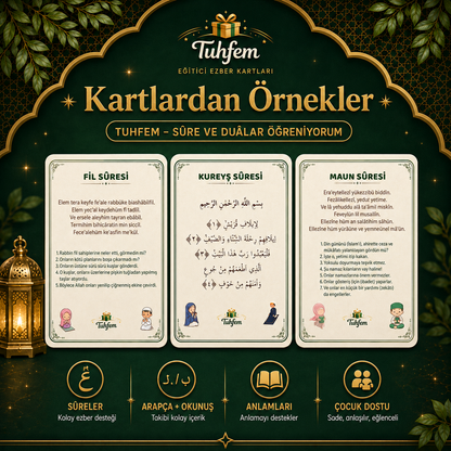 Sûre ve Duâlar Öğreniyorum – Çocuklar İçin Eğitici Kart Seti