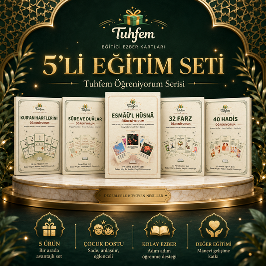 Tuhfem 5’li Eğitim Seti – Eğitici Ezber Kartları
