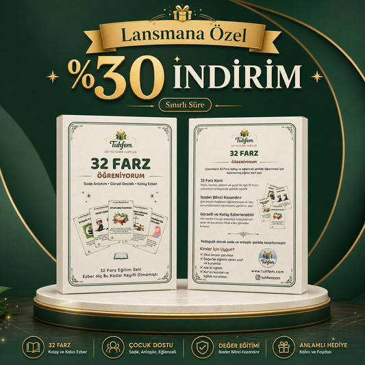 32 Farz Öğreniyorum Eğitici Ezber Kartları
