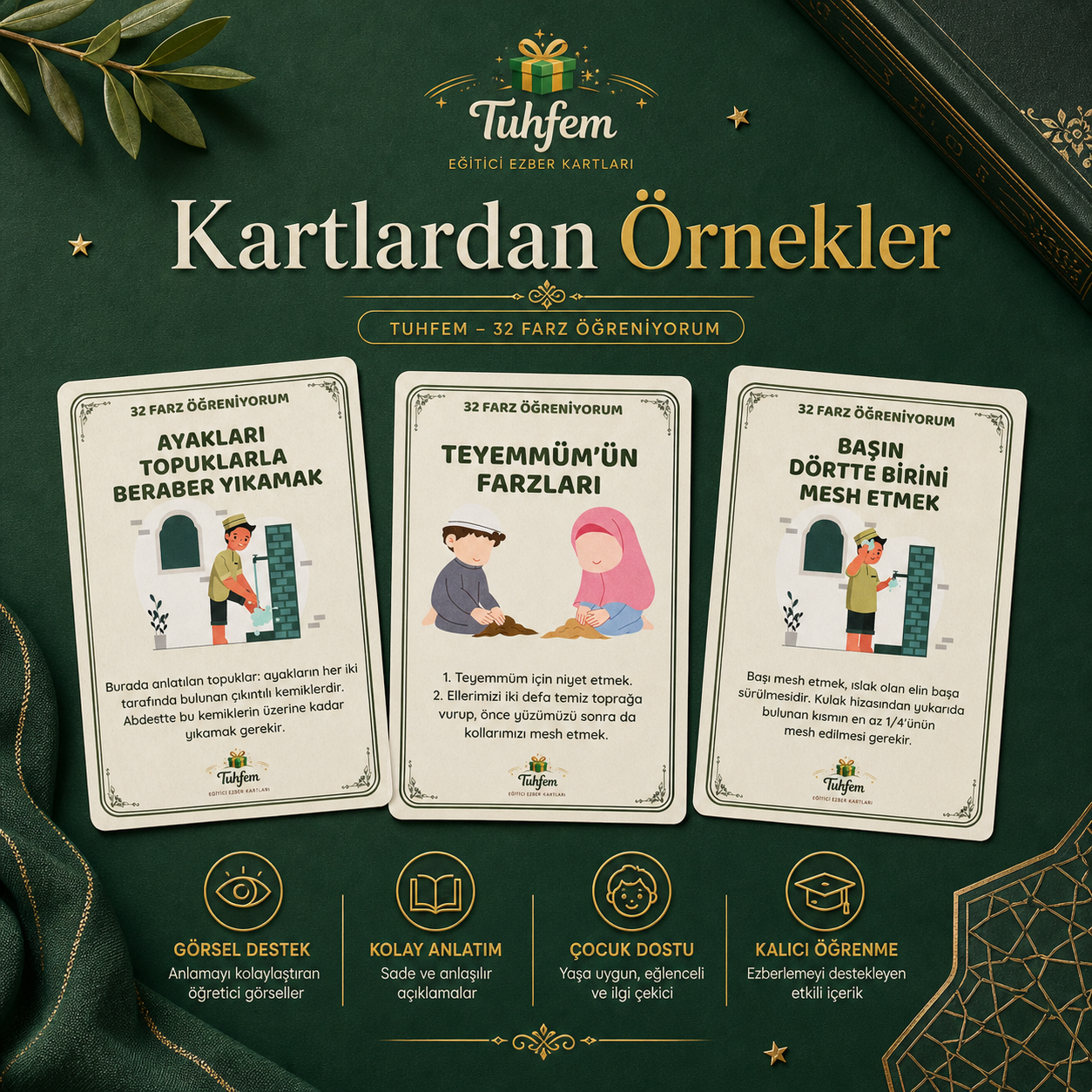 32 Farz Öğreniyorum Eğitici Ezber Kartları