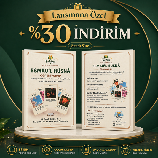 Esmâü’l Hüsnâ Öğreniyorum 99 İsim Eğitici Kart Seti
